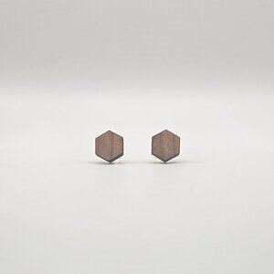 Hexagon Stud Earrings